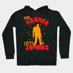 This Archer Loves Zombies - Archer Costume Halloween graphic Hoodie